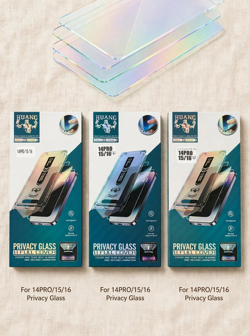 Vidrios Templados iPhone 13 / 14 / 15 / 16 - HD y Privacidad Anti Espía - Con Aplicador - Bravauy7