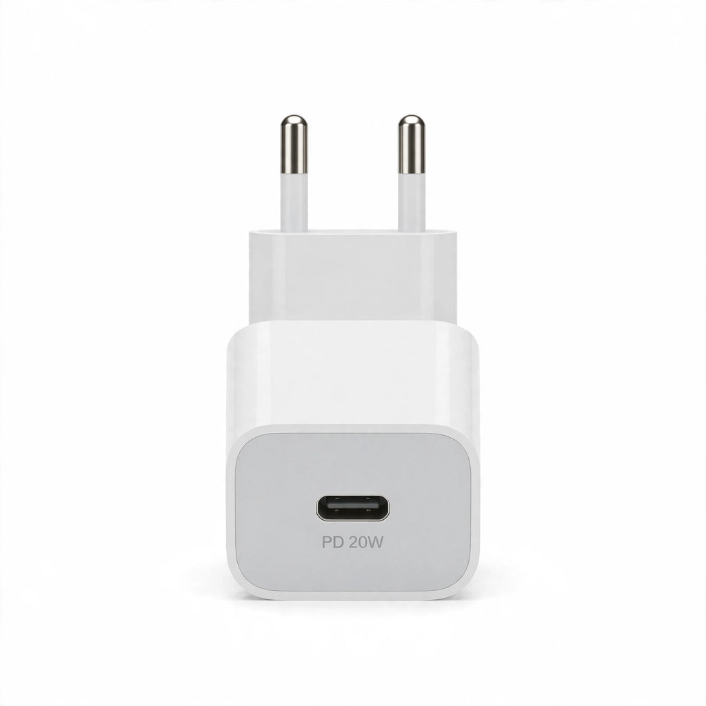 Combo Cargador 20W USB-C + Cable Tipo C a Tipo C 1M - Carga Rápida iPhone.